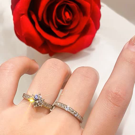 Tiffany & Co. Solitaire Ring with Diamond Band